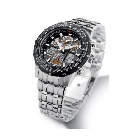 Radio controlled clock in titanium-JY0080-62E