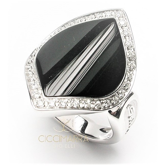 Salvini Times Square Ring mit Onyx und Diamanten
