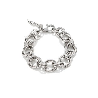 G.Raspini silver bracelet, with medium rims Oxford  - 10130