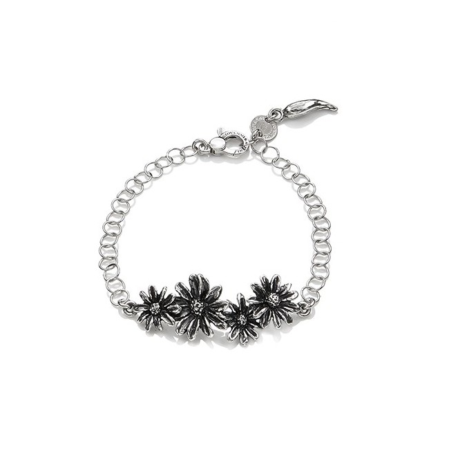 G. Raspini, daisy bracelet with chain rings - 9545