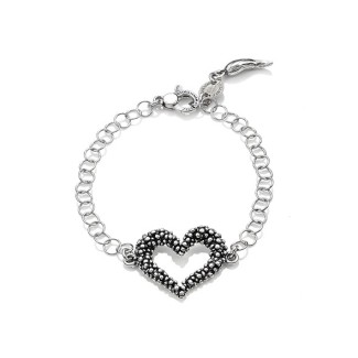 G.Raspini Swing bracelet with heart and rings, silver chain  - 9549