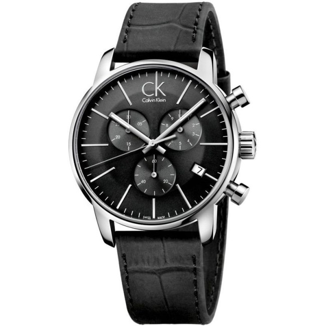 Orologio Calvin Klein Chrono City pelle nero K2G271C3