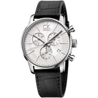Calvin Klein Uhren Chrono City Silberleder - K2G271C6