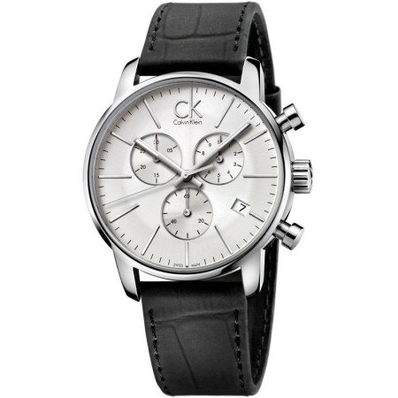 Orologio Calvin Klein Chrono City silver pelle - K2G271C6