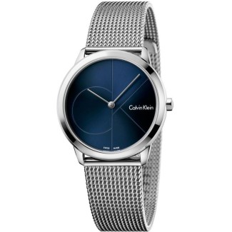 Orologio Calvin Klein silver Minimal Blue Mesh - K3M2212N