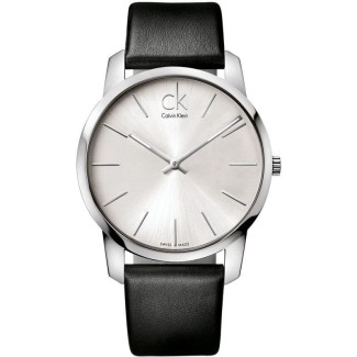 Orologio Calvin Klein City uomo acciao e pelle silver- K2G211C6