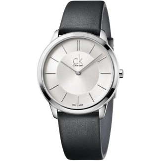 Orologio Calvin Klein Minimal Gent pelle quadrante silver- K3M211C6