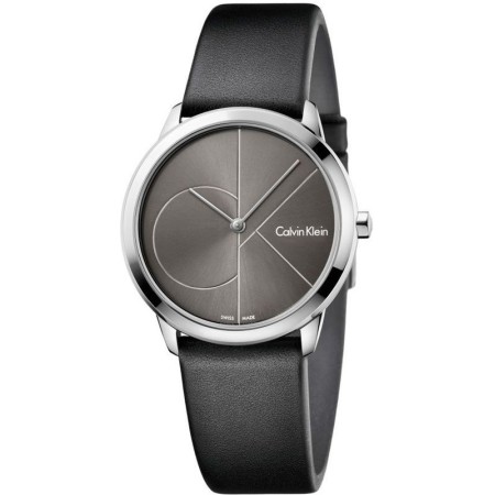 Orologio Calvin Klein Minimal Midsize Logo CK 35mm nero K3M221C3