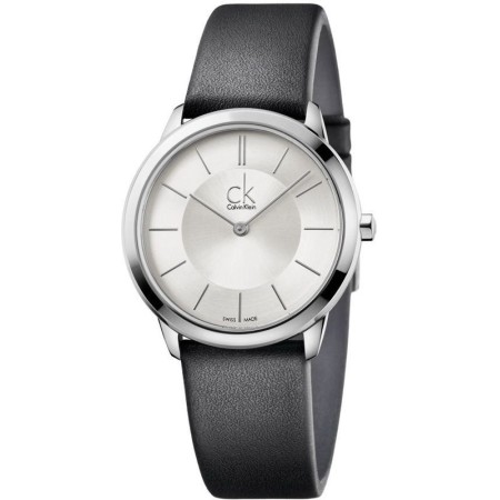 Orologio Calvin Klein Minimal Midsize pelle silver 35mm -  K3M221C6