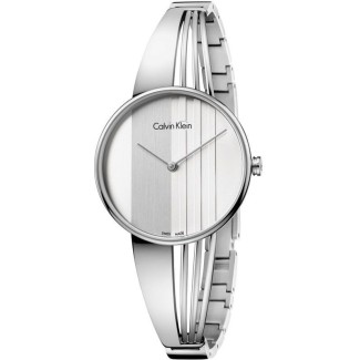 Calvin Klein Drift Armreif Stahl Silber Uhr - K6S2N116