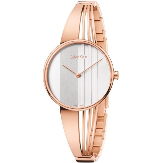 Calvin Klein Drift Armreif PVD Uhr in weiß und pink - K6S2N616