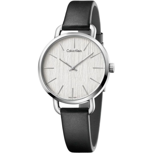 Calvin Klein Even Midsize Uhr schwarz und weiß schlank - K7B231C6