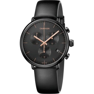 Calvin Klein High Noon Uhr - Schwarz PVD Chrono - K8M274CB