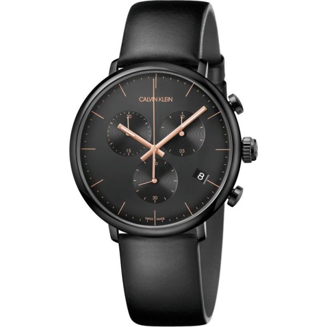 Orologio Calvin Klein High Noon - Chrono PVD nero - K8M274CB