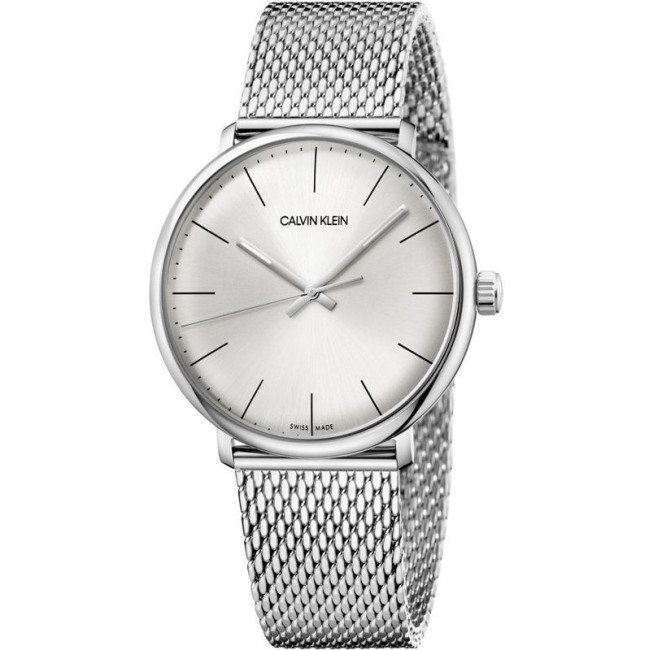 Orologio Calvin Klein High Noon Maglia milanese bianco medio K8M21126