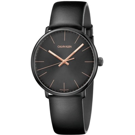 Orologio Calvin Klein High Noon PVD nero pelle K8M214CB