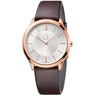 Calvin Klein Minimal Gent watch with brown leather - K3M216G6