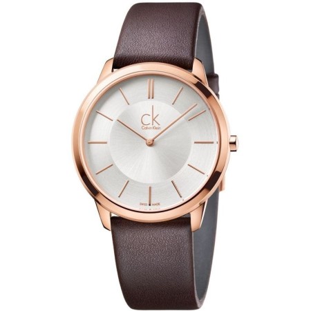 Calvin Klein Minimal Gent Uhr mit braunem Leder - K3M216G6