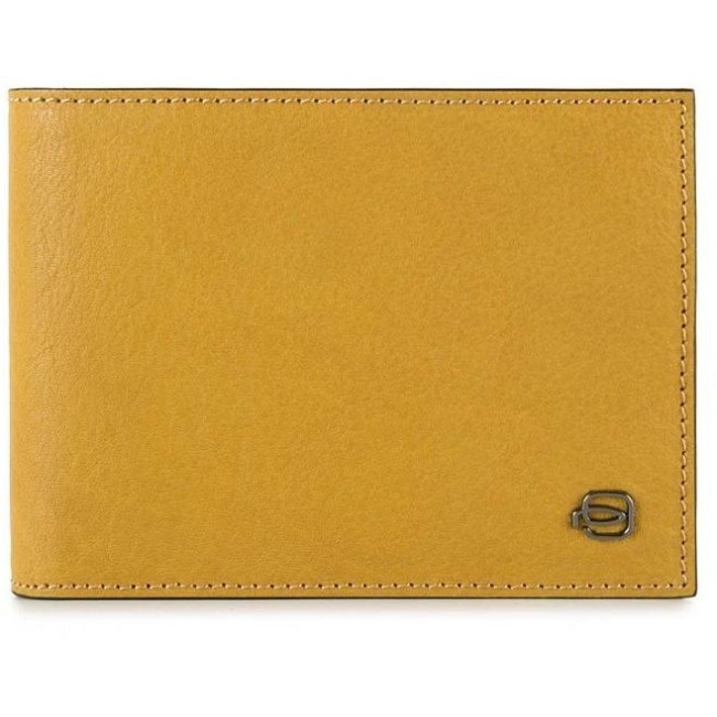 Piquadro men's wallet Black Square yellow