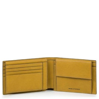 Piquadro Herren Geldbörse Black Square gelb 2