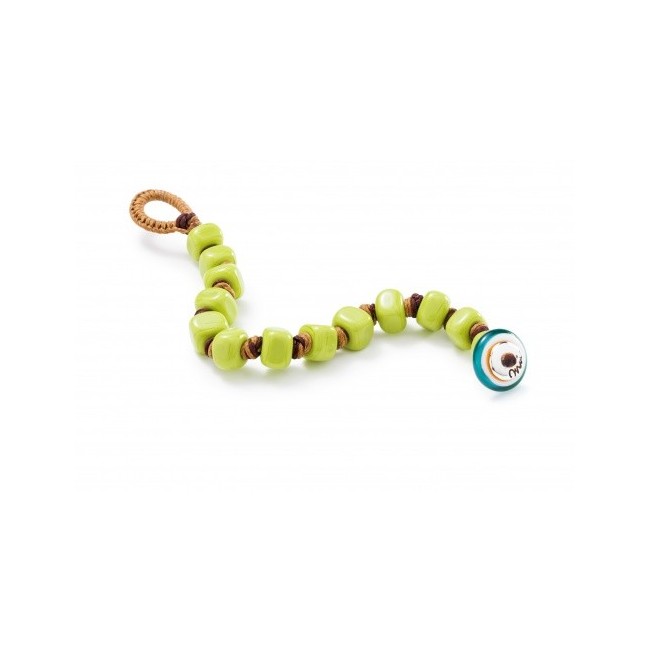 Moi Breezy Armband mit Perlen in säuregrünem Glas