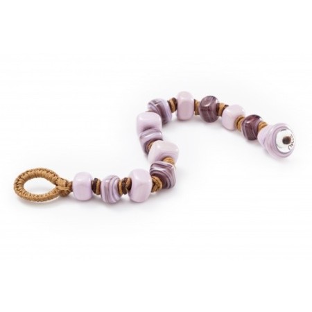 Moi ROSETTA2 Armband mit Perlen in lila rosa Glas