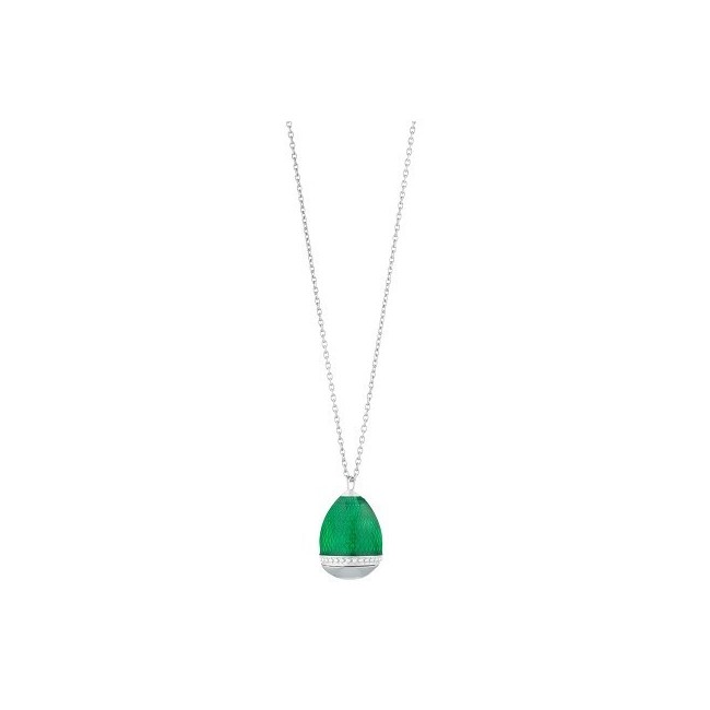Collana TSARS in argento  e smalto verde Romanov