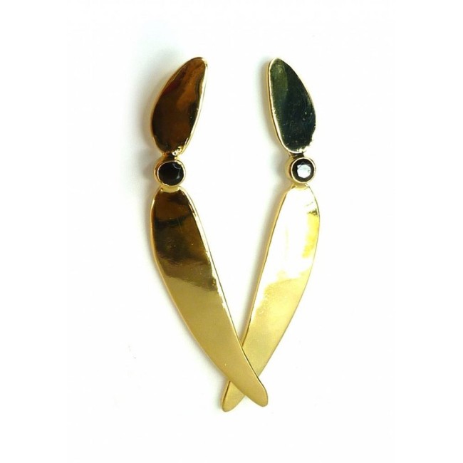Emi & Eve River pendant earrings with onyx EEA051N