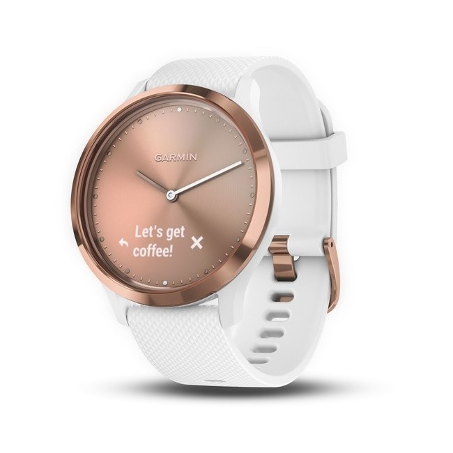 Garmin Vivomove HR Smartwatch Uhr, weiß und gold