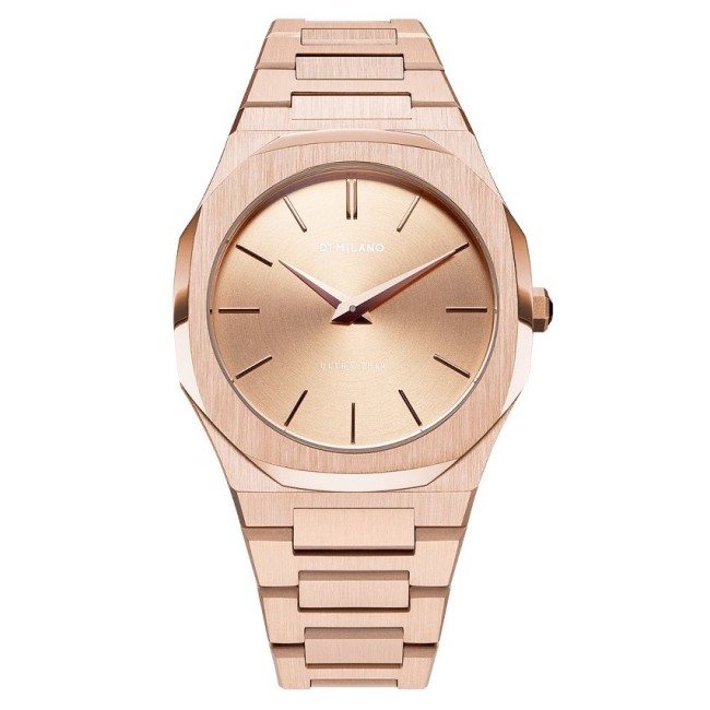 Uhr D1 Milano Ultra Thin Linie achteckig rosa UTBL02