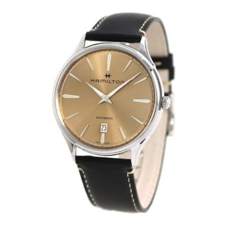 Hamilton watch man thinline car bronze stitched black strap