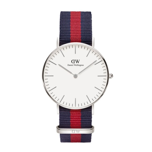 Sehen Sie Daniel Wellington unisex Silber Classic Oxford rot