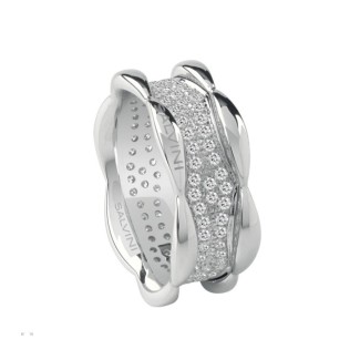 Salvini Sunny ring with white gold band and pavè diamonds