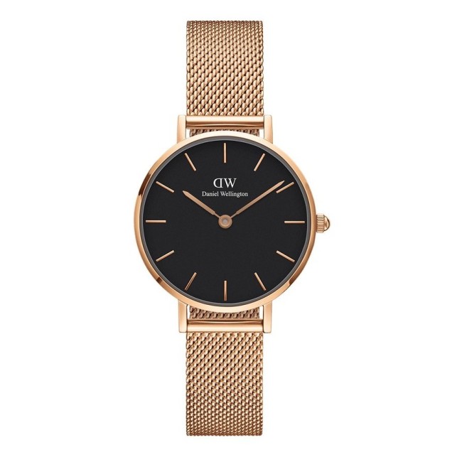 Daniel Wellington Uhr rosè kleines schwarzes Zifferblatt