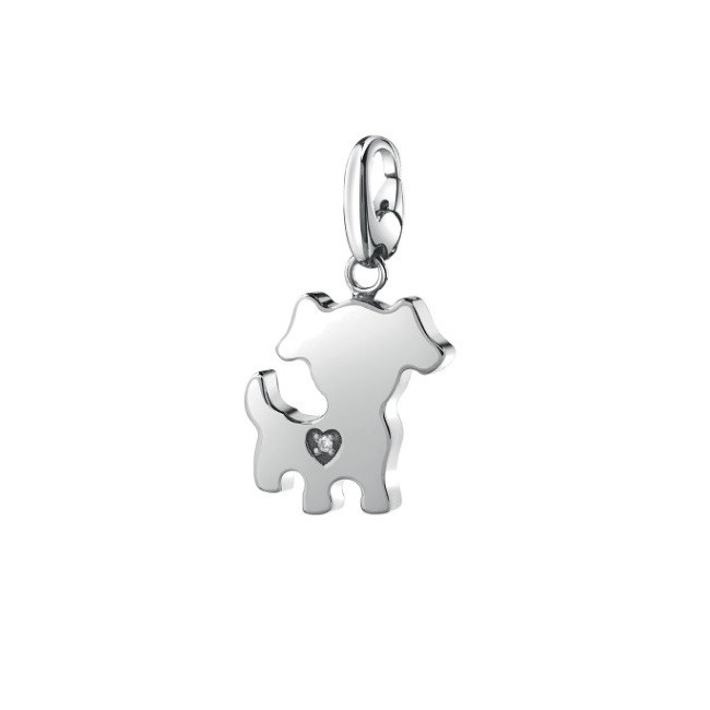 Salvini Charm pendente cane argento e diamante - 20077076