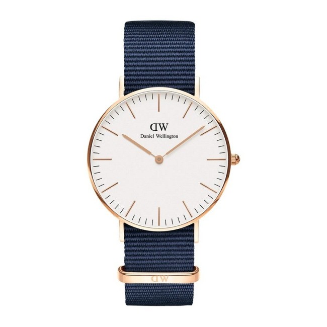 Daniel Wellington Bayswater 36mm Rosé weiße Uhr