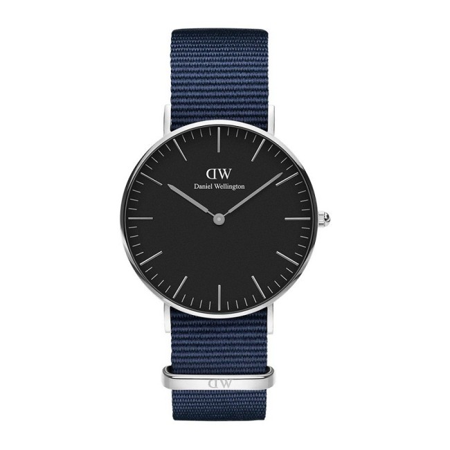 Daniel Wellington Bayswater 36mm silberne schwarze Uhr