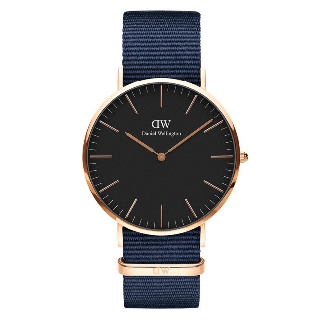 Daniel Wellington Bayswater Uhr 40mm rosè schwarz