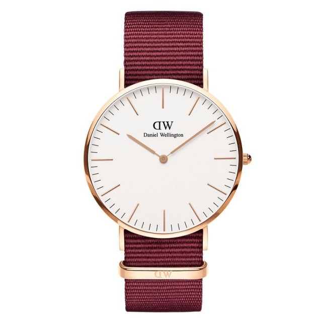 Daniel Wellington Roselyn 40mm rosè weiße Uhr