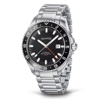Orologio uomo Eberhard Scafofraf GMT quadrante nero - 41038
