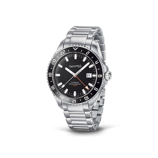 Herrenuhr Eberhard Scafofraf GMT schwarzes Zifferblatt - 41038