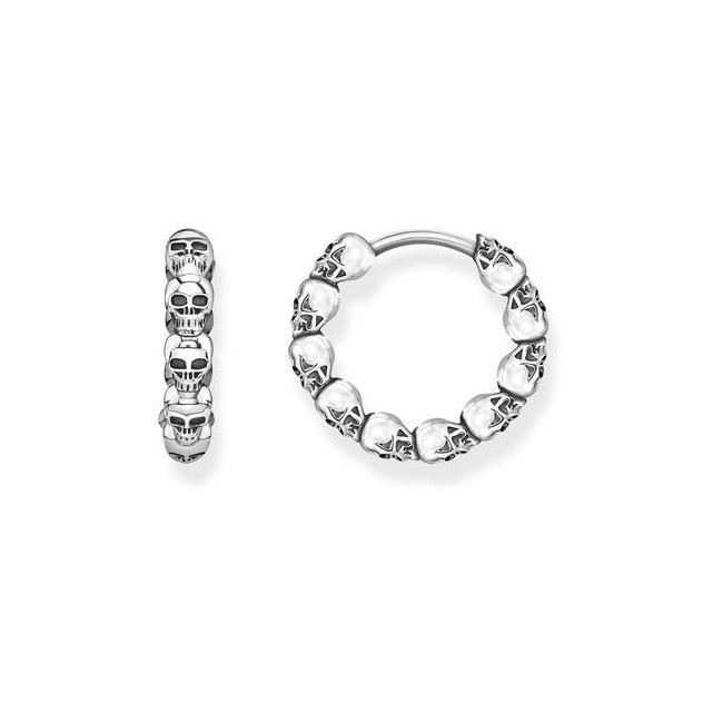 Earrings Thomas Sabo unisex headband Skull silver rhodium