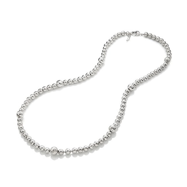Giovanni Raspini Super Bowl necklace with hammered spheres