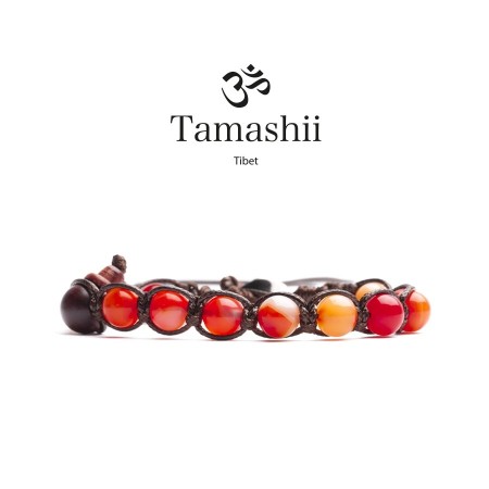 Tamashii Rot Achat Armband Striata eine Runde - BHS900-118