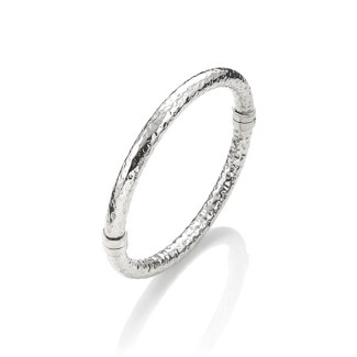 Giovanni Raspini Bangle Super Bowl piccolo martellato argento