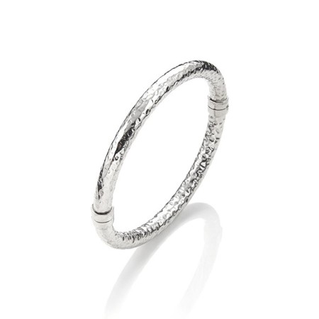 Giovanni Raspini Bangle Super Bowl small hammered silver