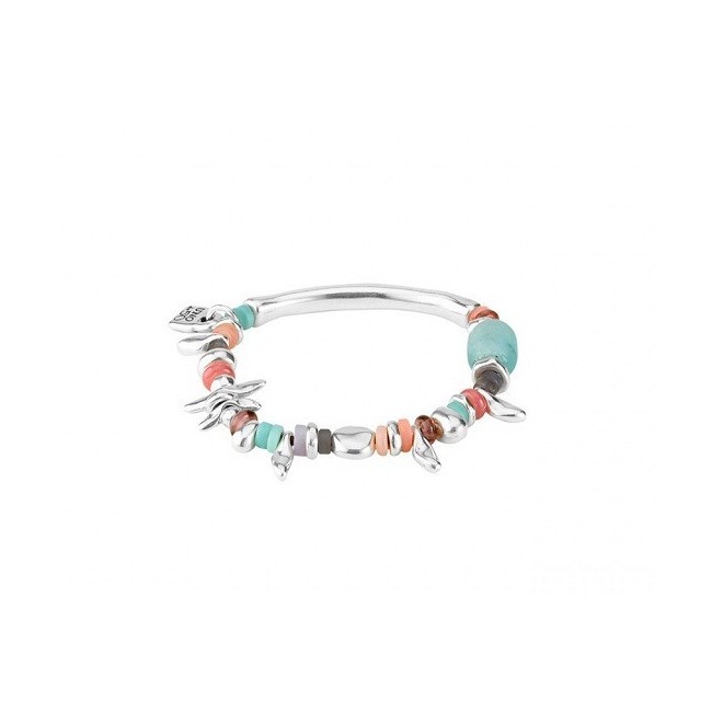 Bracciale Uno de50 In My Mind elastico pietre colorate