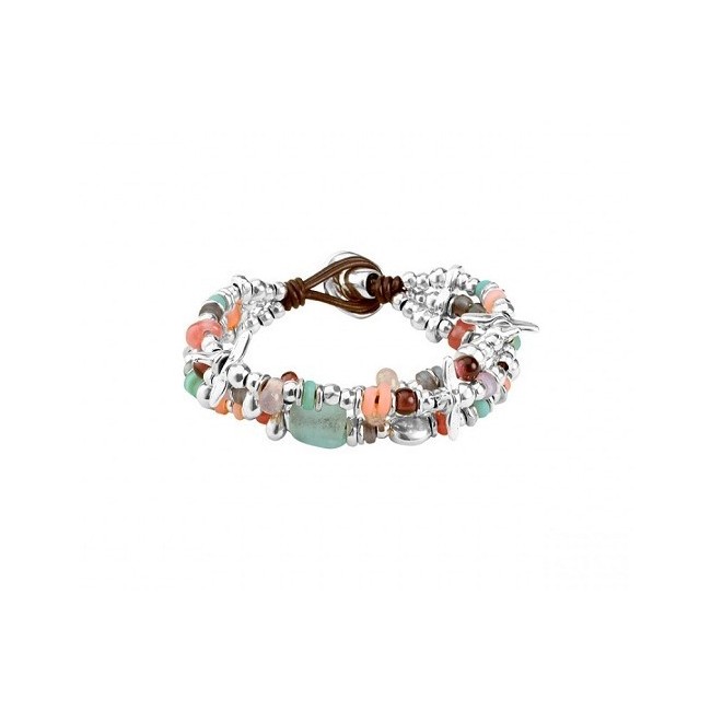 Armband One de50 Love Bubble mehrsträngige Steine und Metall