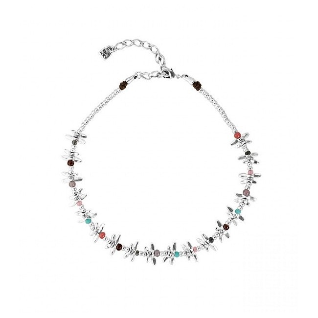 One de50 Necklace Any Time dragonflies and stones - COL1281MCLMTL0U