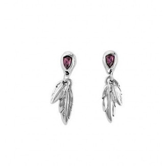 One de50 Earrings Mìrame feather and crystal - PEN0597MORMTL0M